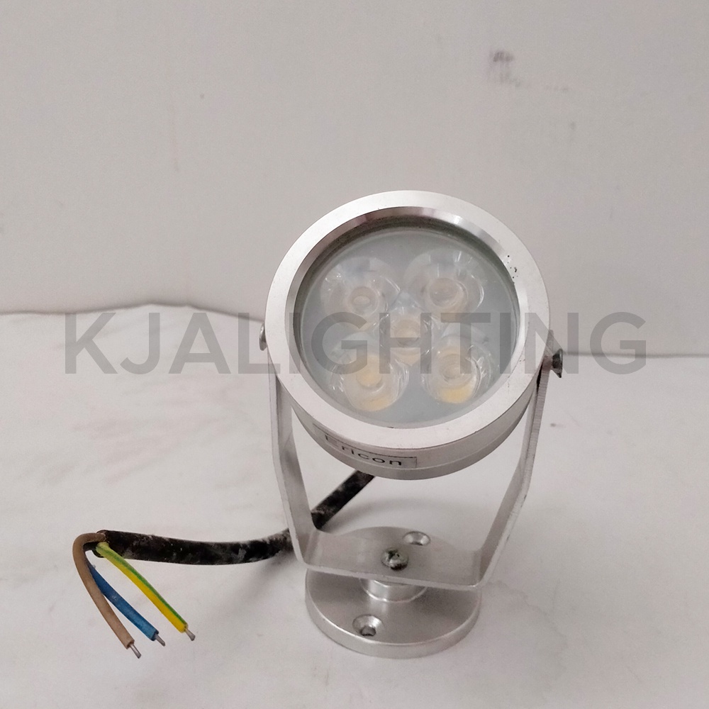 LAMPU SOROT TAMAN LED STAINLESS 5W 5 WATT SILVER