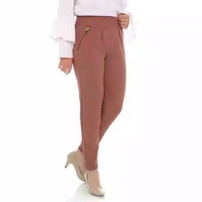 Luna Resleting Size Standar Dan Jumbo / Celana Luna Pants Ziper / Celana Wanita