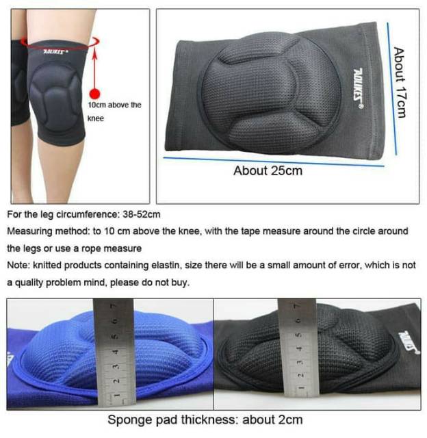 Deker Decker Lutut AOLIKES Legsleeve Leg Sleeve Knee Pad Pads Kneepad Voli Futsal