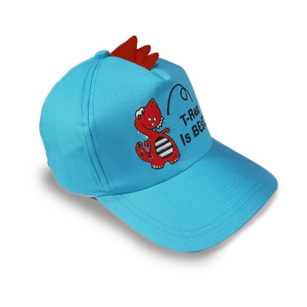 Topi Anak Dinosaurus T-Rex / Topi Dino Anak Baseball Bordir Nama Custom 1 Hari Jadi-TURKISH