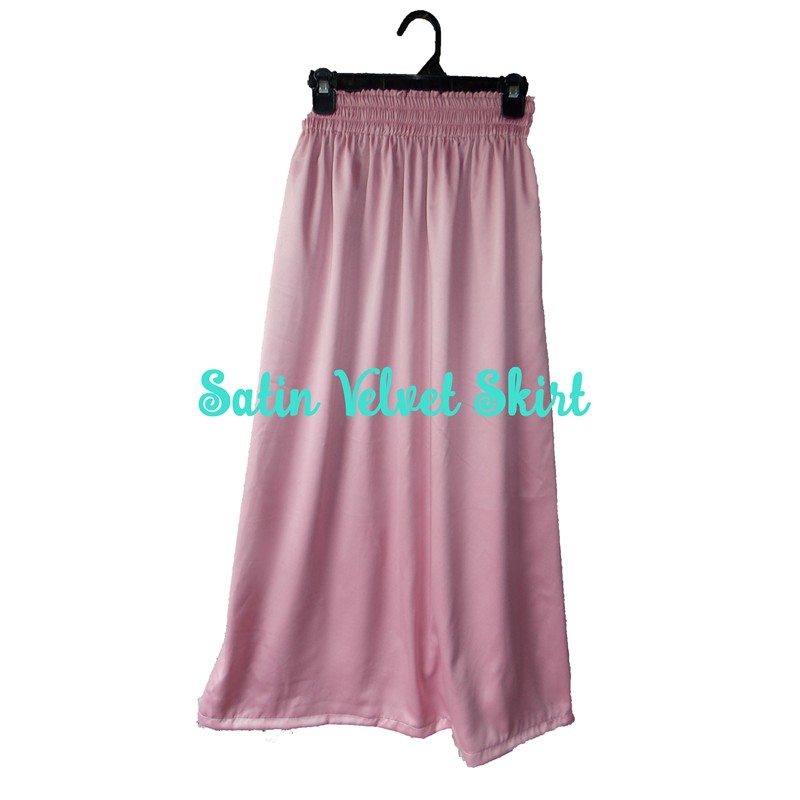 Rok Panjang Satin Velvet (Lebar Standar)