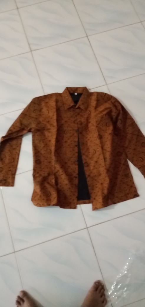 Sidomukti Sogan Kemeja Batik Solo Lengan Panjang Full Furing By Florist