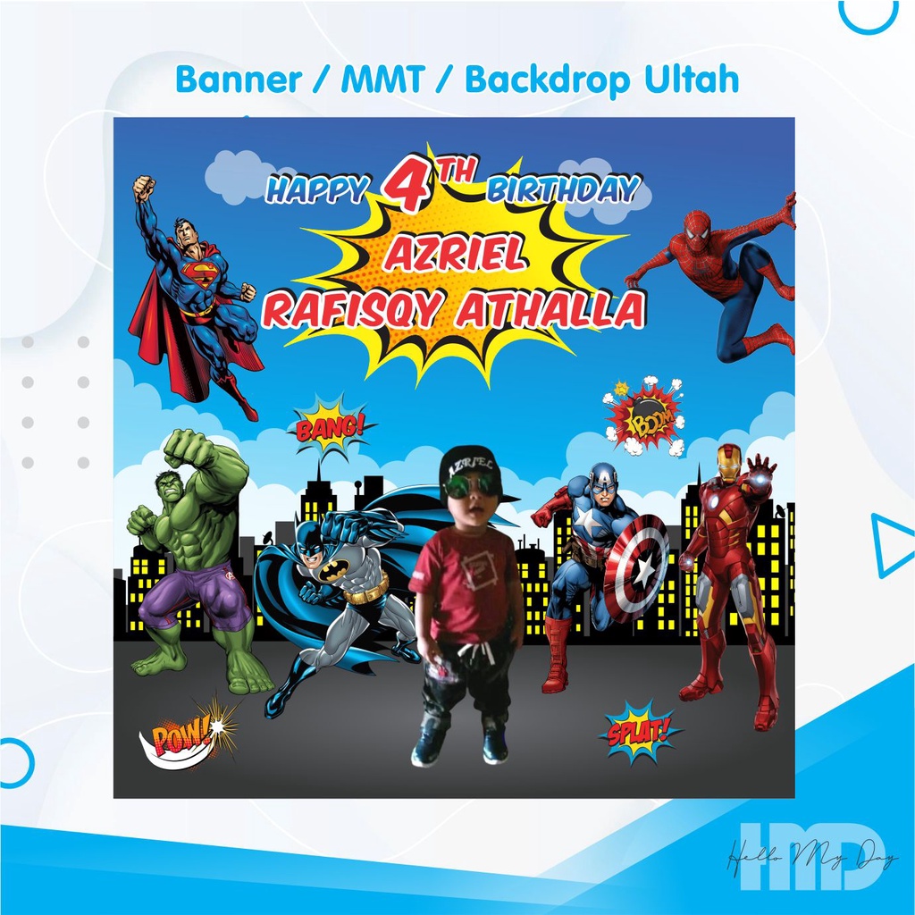 Banner MMT Ulang Tahun Backdrop Birthday Spanduk Ultah