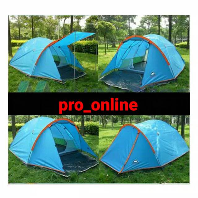 Tenda camping Dobel Layer Waterproof Ultralight kap 4 -5 Person keping outdoor