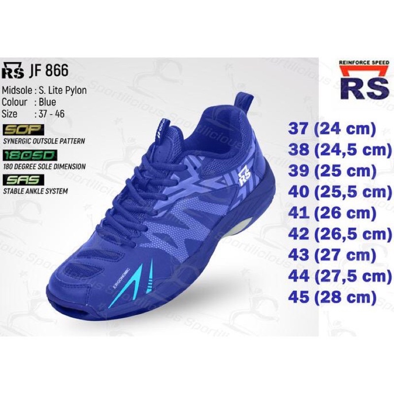 Sepatu Badminton RS JF 866 Original                # mohon tanyakan stok sebelum membeli #