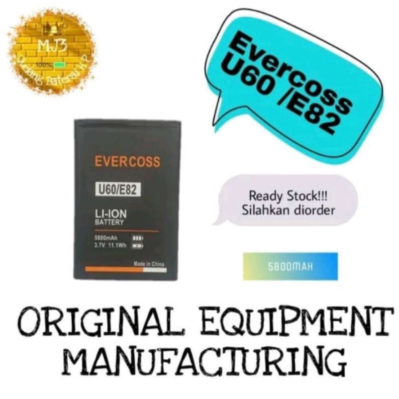 BATERAI HP EVERCOSS U60/E82 ORIGINAL 99%