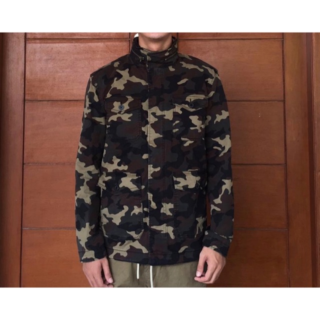 George Field Jacket With Hidden Hooded Camo