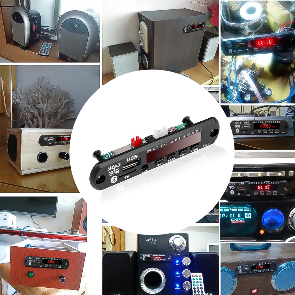 ITS 12V Multifungsi WMA Kit MP3 Decoder Board Termasuk Remote Control Pemutar musik Pemutar USB Input AUX Bluetooth 5.0 Radio FM Kartu memori TF