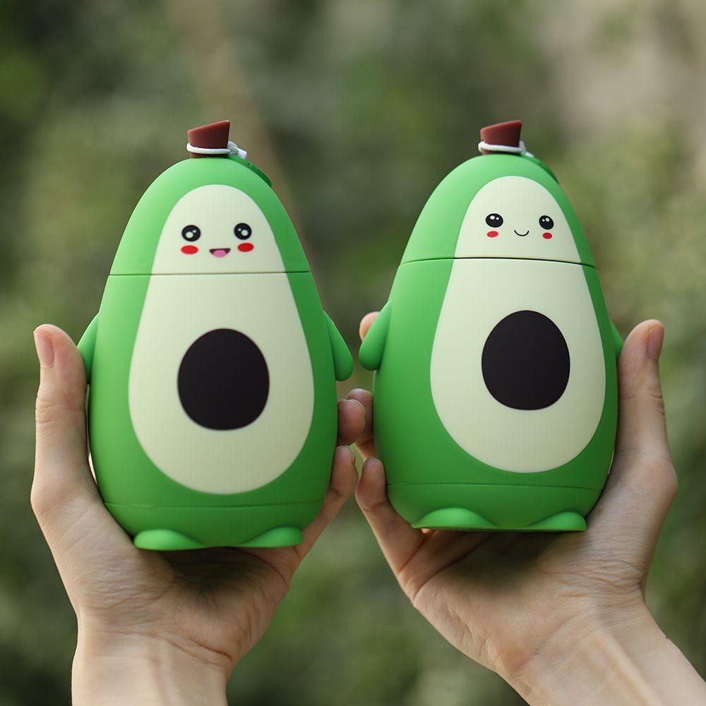 Chookyy 280ML Botol Air Alpukat Kartun Tempat Minum Portabel Double Layer Juice Cup