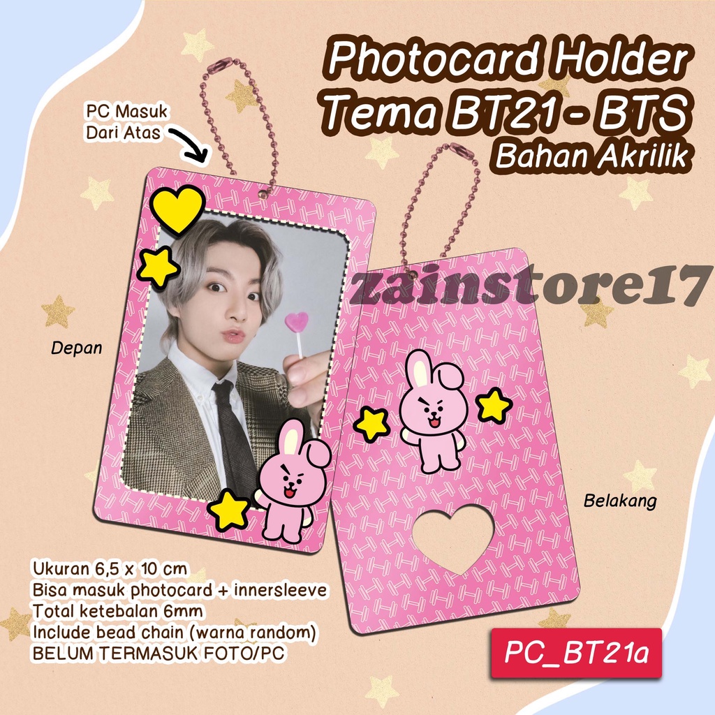 Photocard/PC Holder Tema BT21 bahan Akrilik