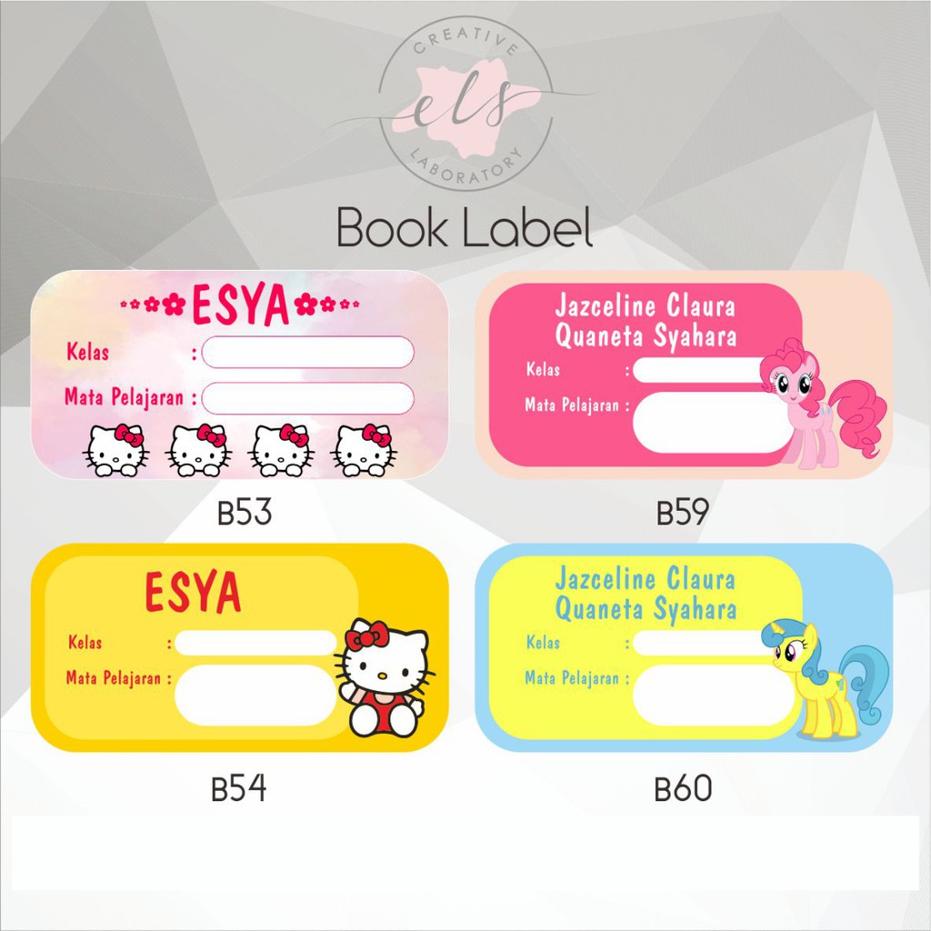 

stiker label buku custom waterproof anti air