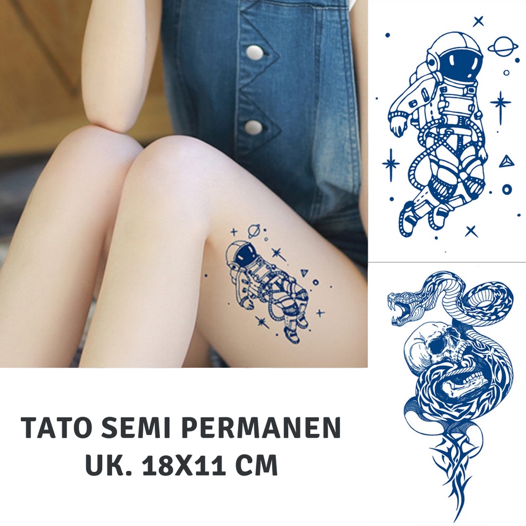 Stiker Tato Semi Permanen 18x11cm | Waterproof | Tato Tahan Lama