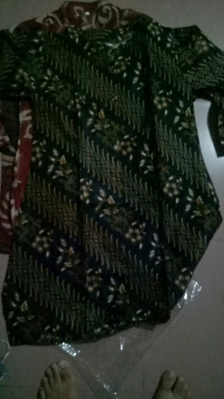 Baju Tunik Batik Fashion Atasan Tunik Cewek Kantor Outer Solo Td 214