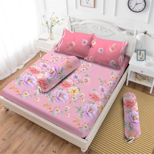 Sprei Vito Disperse Tinggi 30 Motif Classic Flower Series Lavender