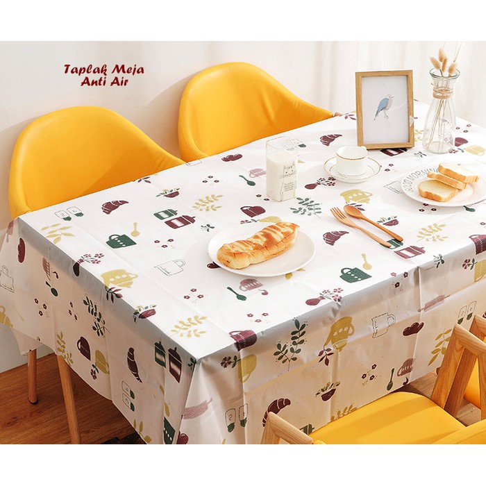 JUAL MURAH Taplak Meja Anti Air ALAT DAPUR 130 X 180 (Tampilan meja jadi cantik)