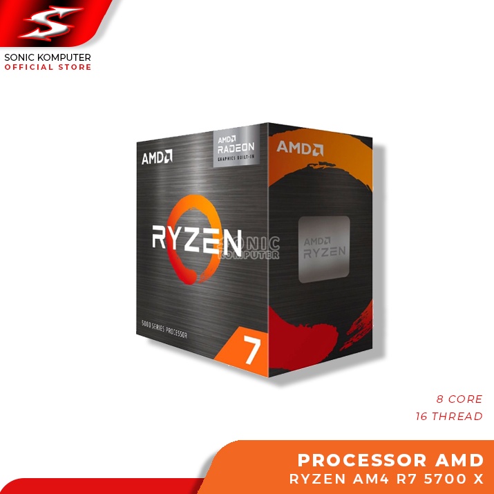 Processor AMD Ryzen 7 5700X Cache 32MB UpTo 4.6GHz Prosesor Ryzen7 AM4