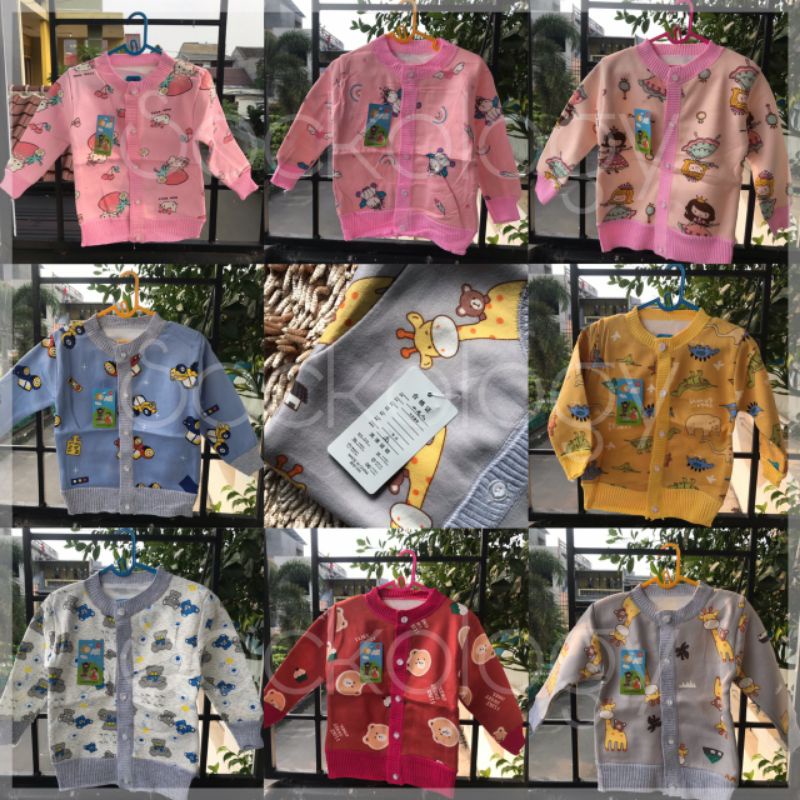 (Min 3pcs @26.500) Cardigan sweater import baby / anak murah