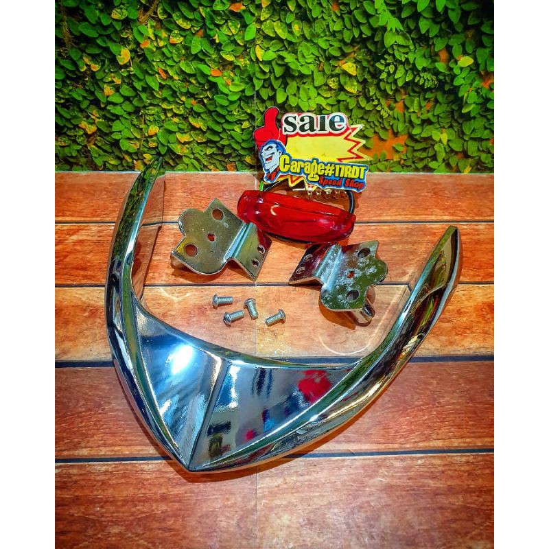 Behel Beat Malaysia Icon Crome + Lampu + Breket PNP All Honda Beat Old New Original SYS Malaysia