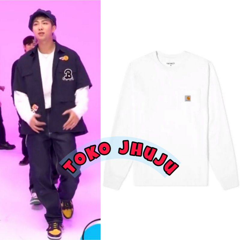 Basic Sweater RM Namjoon style carrhatt logo small print