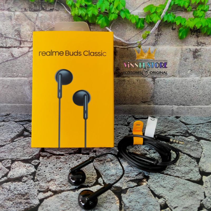 Headset Realme Buds Classic Earphones Realme Original 100% Jack Audio