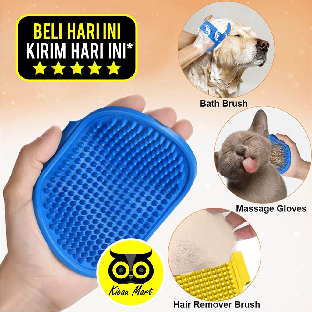 KARET SIKAT BULU KUCING ANJING RUBBER PET BRUSH PEMBERSIH BULU HEWAN PET BATHING MESSAGE CLEANING DOG CAT RUBBER SIKAT KARET MANDI KUCING ANJING