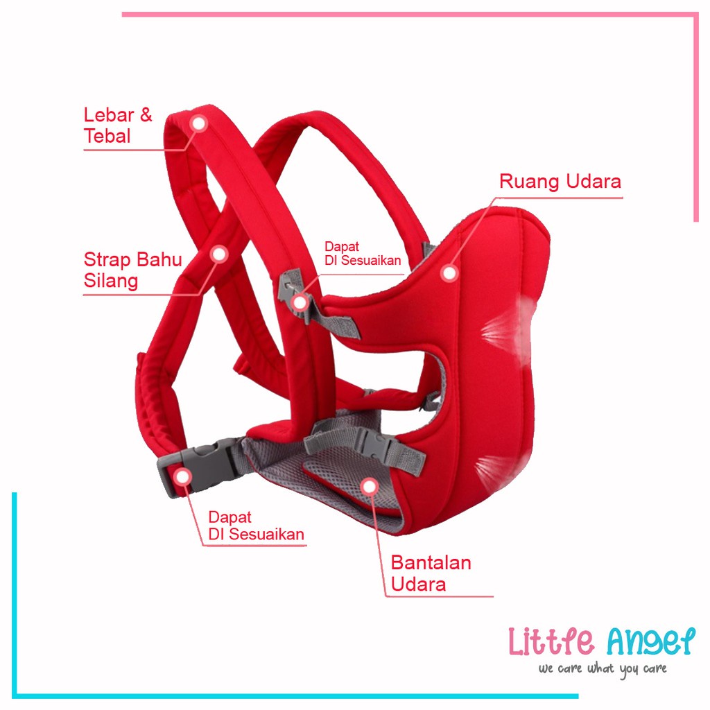 Gendongan Bayi Depan Belakang Baby Hipseat Premium Import Baby Carrier Polos Murah