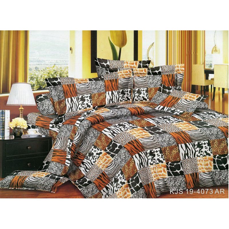 Sprei Disperse Leopard Coklat