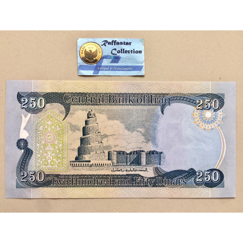 uang asing 250 dinar Iraq 2003 UNC