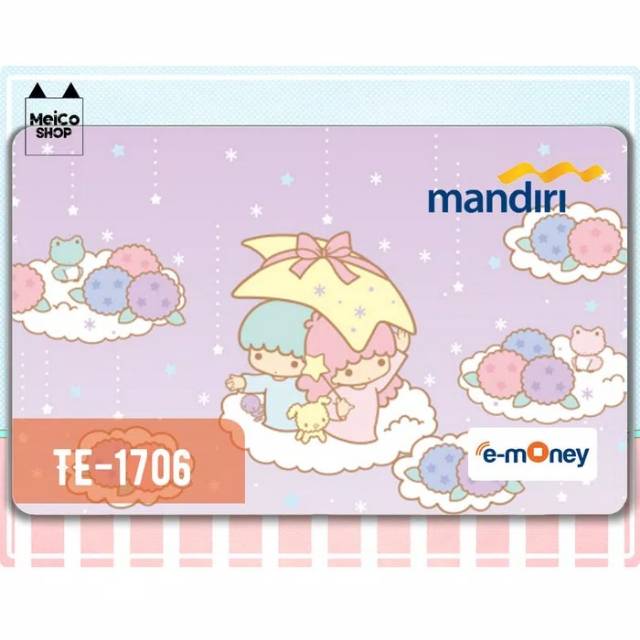

[TE-1706] E-money Mandiri Card Sticker Meico - Little Twim Stars