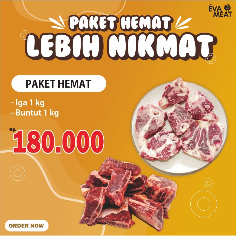 

Paket Daging Iga + Buntut / Paket Diskon Iga + Buntut / Iga Sapi / Buntut Sapi / Daging Iga Buntut