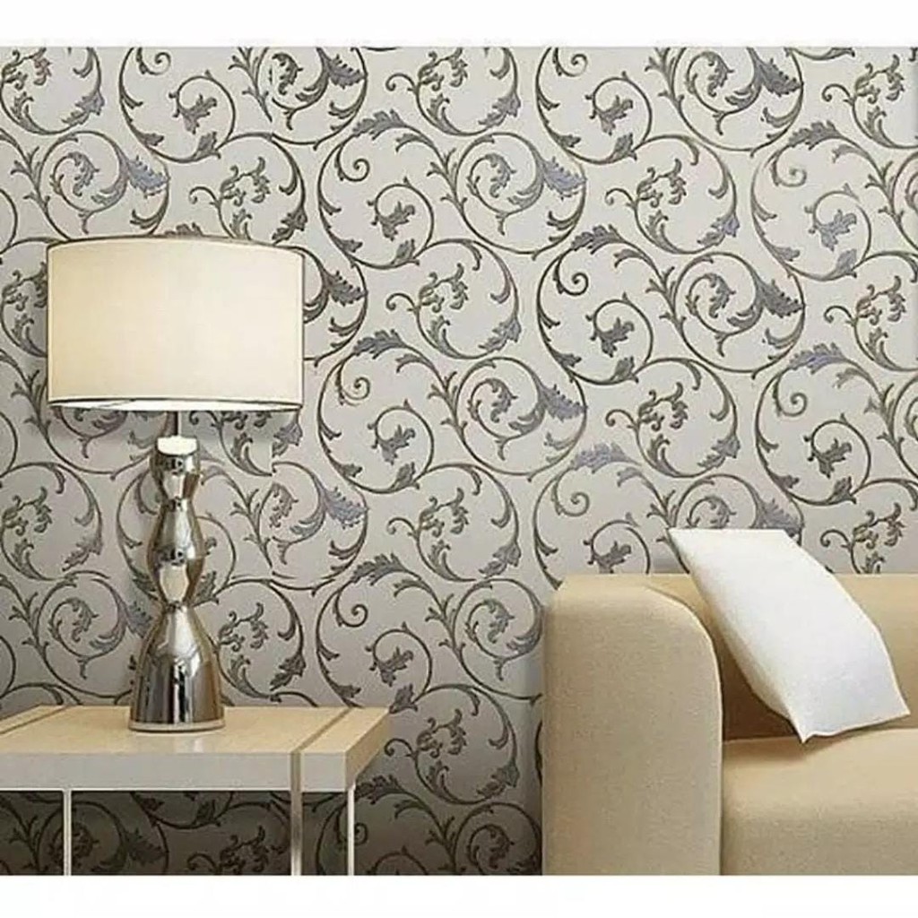 WALLPAPER  DINDING MOTIF BATIK UKIR