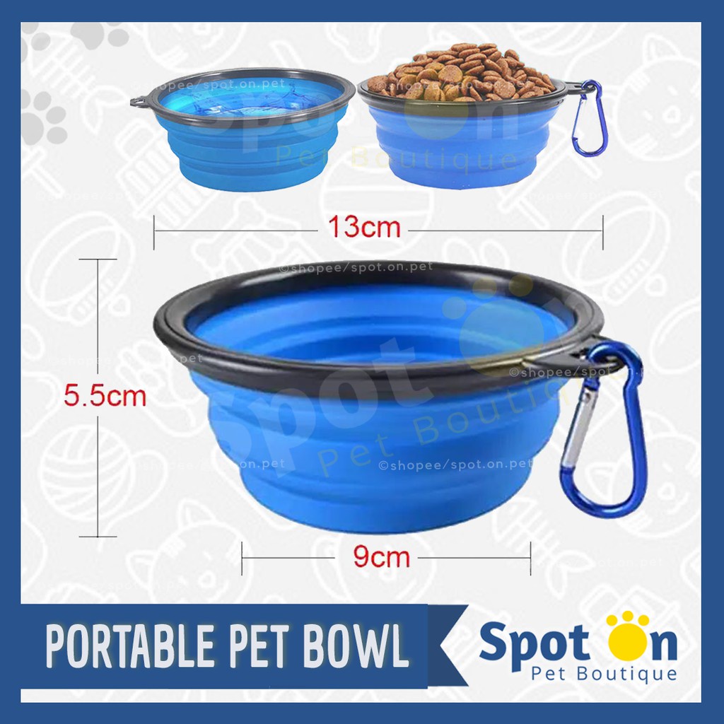 Mangkok Portable Anjing Kucing Silikon | Mangkuk Makan Minum Kucing Anjing Silicon | Travel Pet Bowl