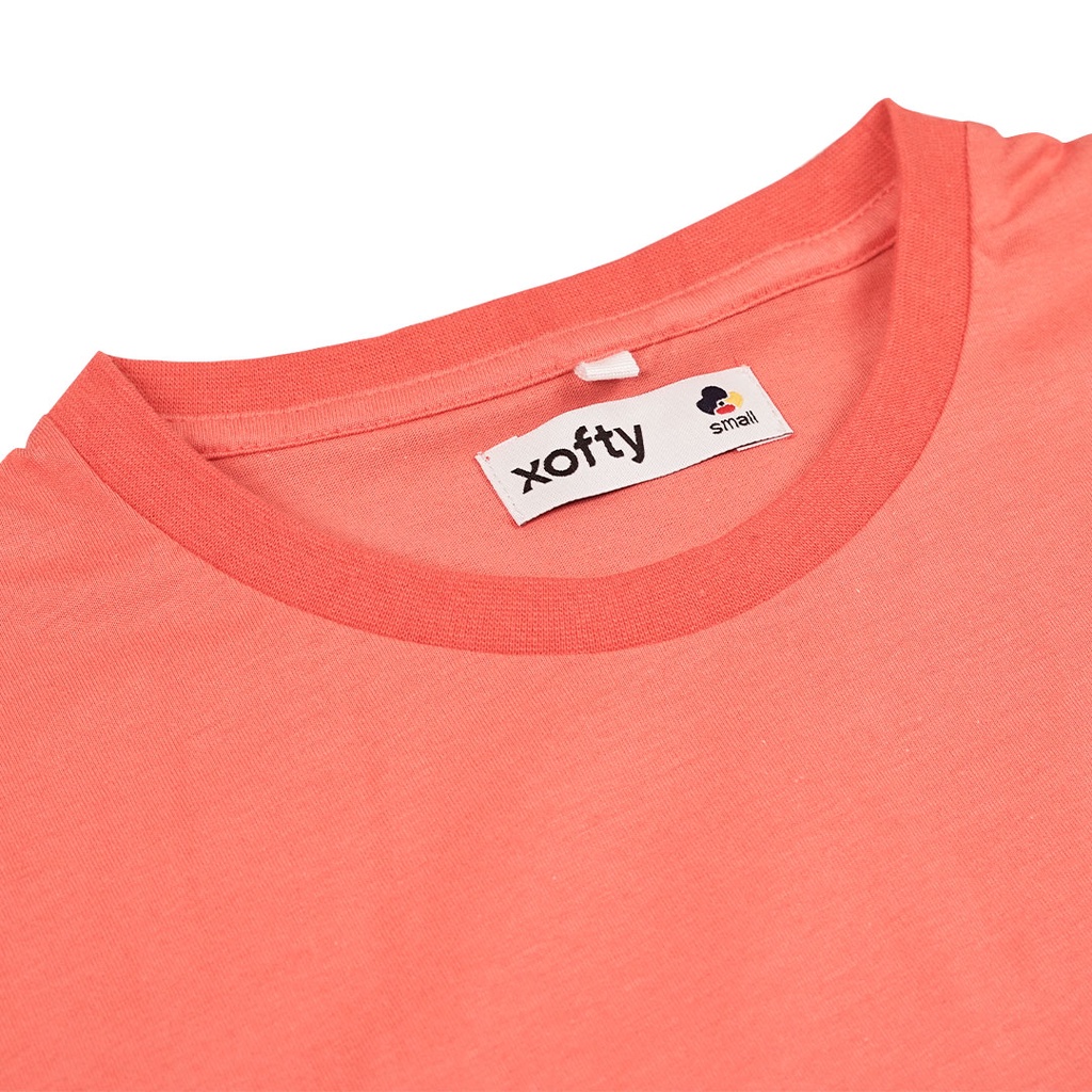 Xofty Kaos Mono Pocket O-Neck T-shirt Cotton 30s Peach