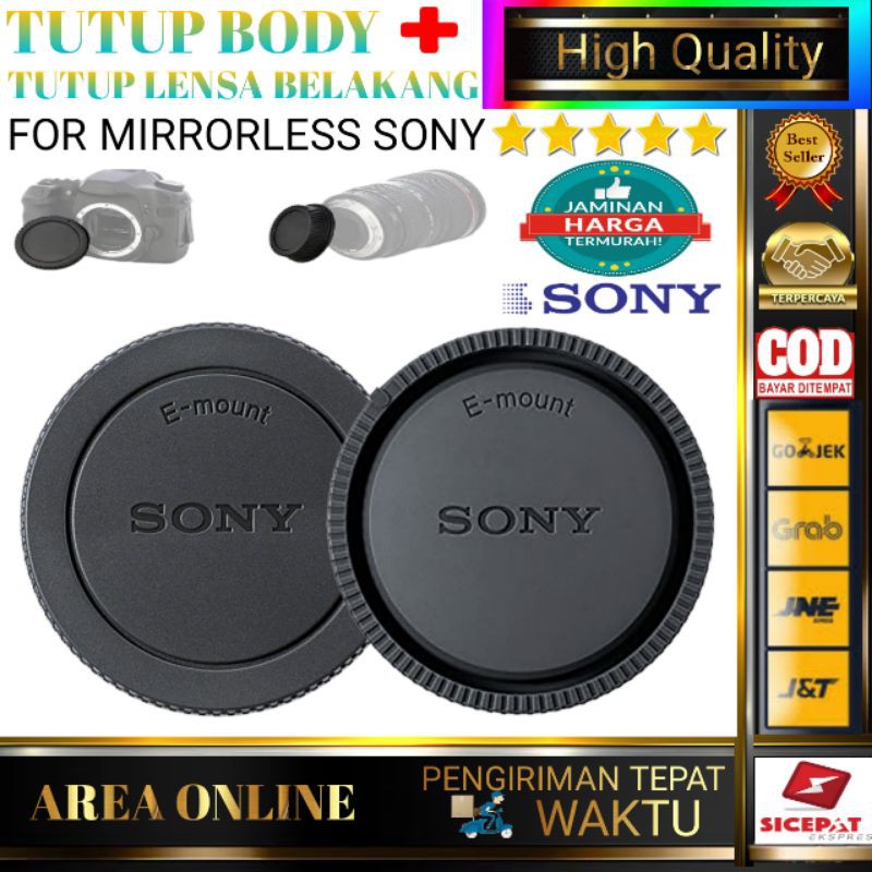 Tutup Bodi sony nex/Lens body/Rear cap/Tutup Lensa belakang Sony Mirrorless