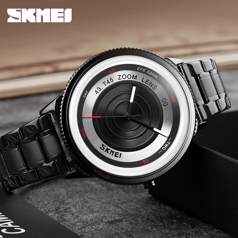 SKMEI 9267 Jam Tangan Pria Analog Tali Stainless