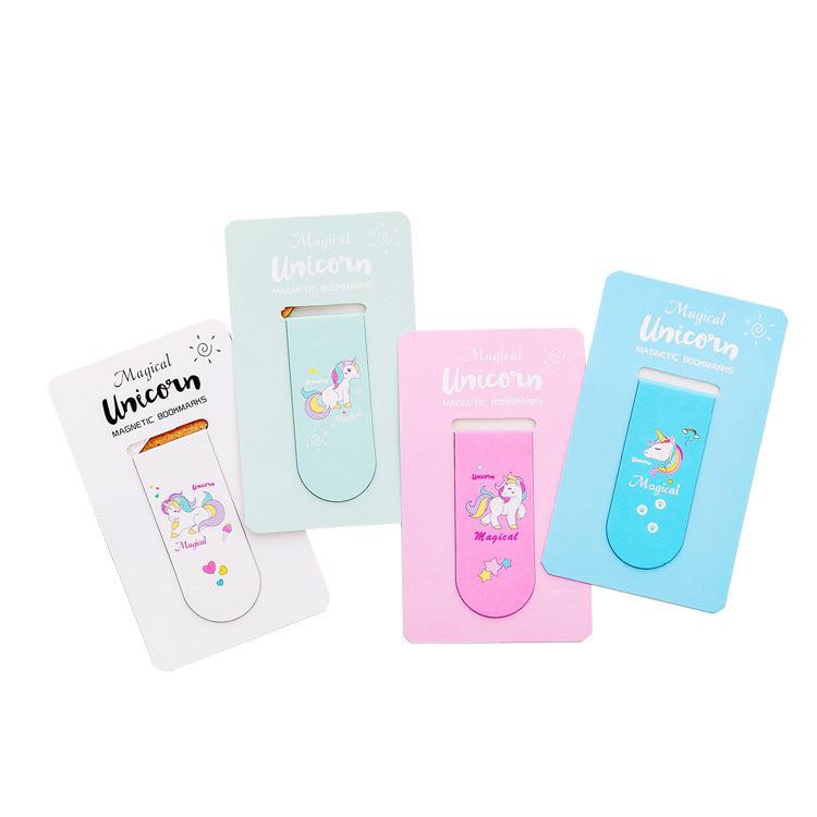 D104 PEMBATAS KERTAS BUKU MAGNET BENTUK UNICORN BOOKMARK LUCU BERKUALITAS ALAT TULIS