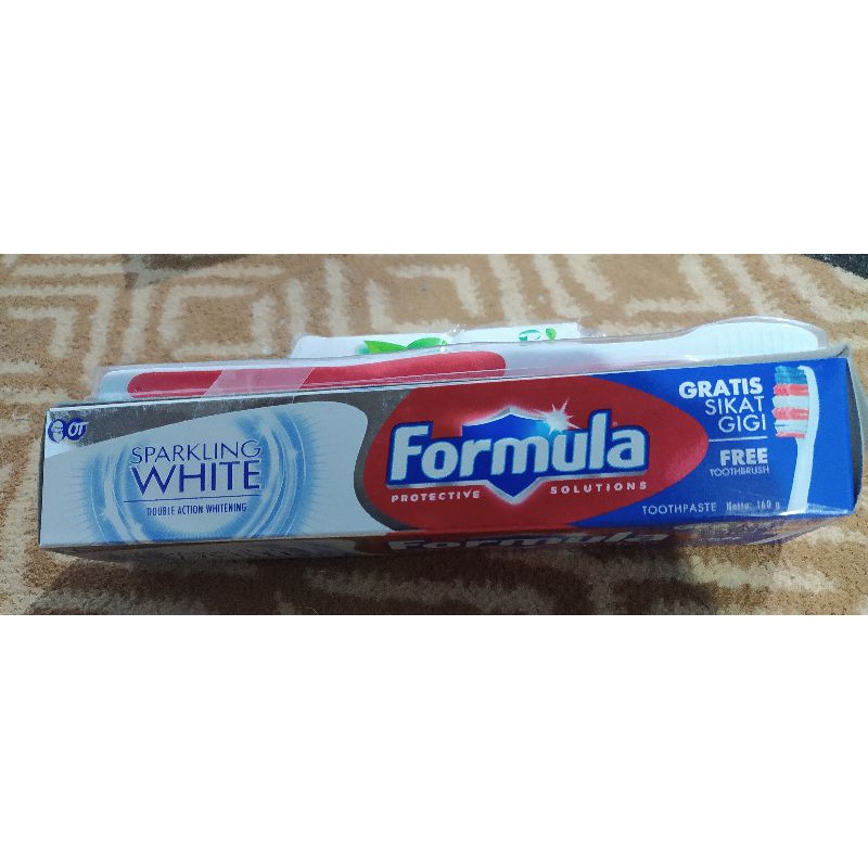 Pasta gigi Formula sparkling white +  sikat gigi formula