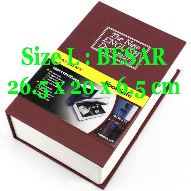 Brankas Bentuk Buku / Security Dictionary Cash Metal Jewelry / Besar