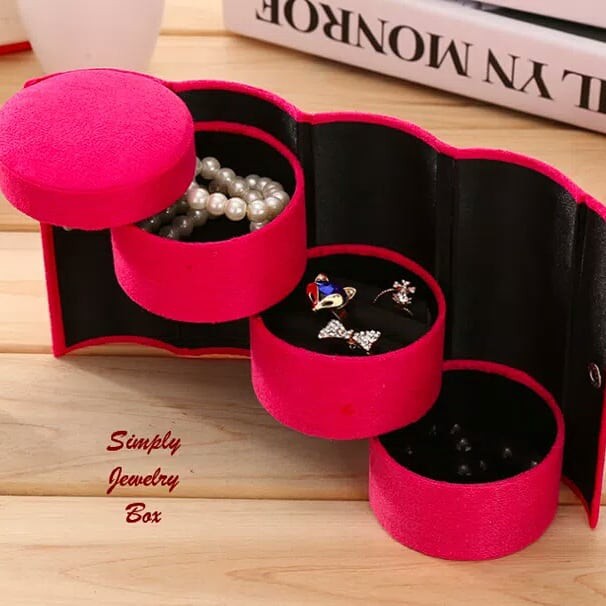 [GRAY.STORE 178] Kotak Rak Perhiasan Cincin anting kalung kosmetik Jewelry Ring box 4 tingkat - JBX