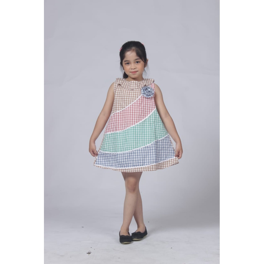 TokoMilkan - Baju Anak Perempuan YUKI DRESS KIDS / Dress Anak CEWEK Umur 1 - 6 Tahun