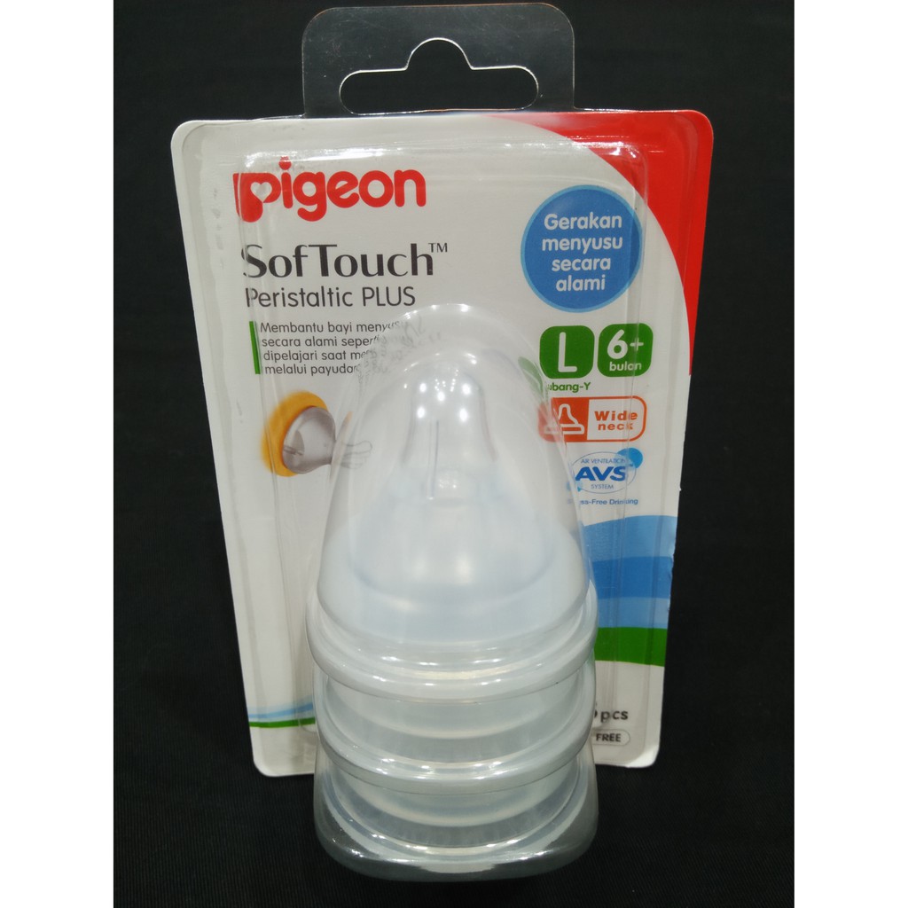 PIGEON MURAH NIPPLE BAYI PERISTALTIC PLUS BOTOL WIDE NECK DOT  NEWBORN