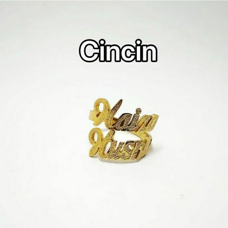 CINCIN CUSTOM NAMA MODEL NAMA DOUBLE