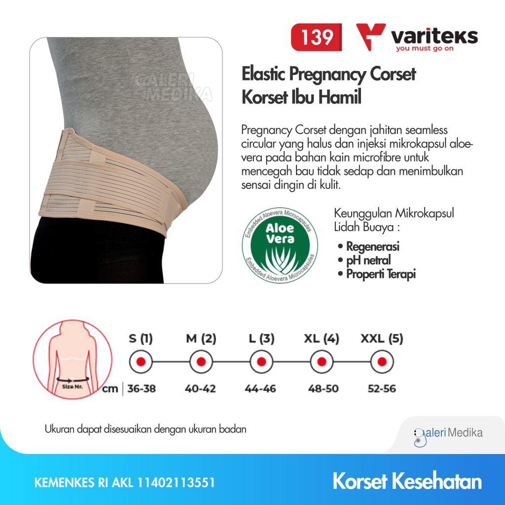 Korset Ibu Hamil Variteks 139 Elastic Pregnancy Corset - Mengurangi Resiko Keguguran dan Mengatasi Nyeri Pinggang