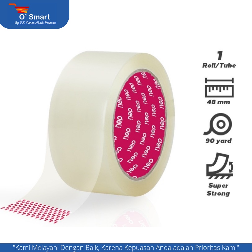 

DELI Lakban Isolasi Bening 48mm x 90 Yard x 42 CA495