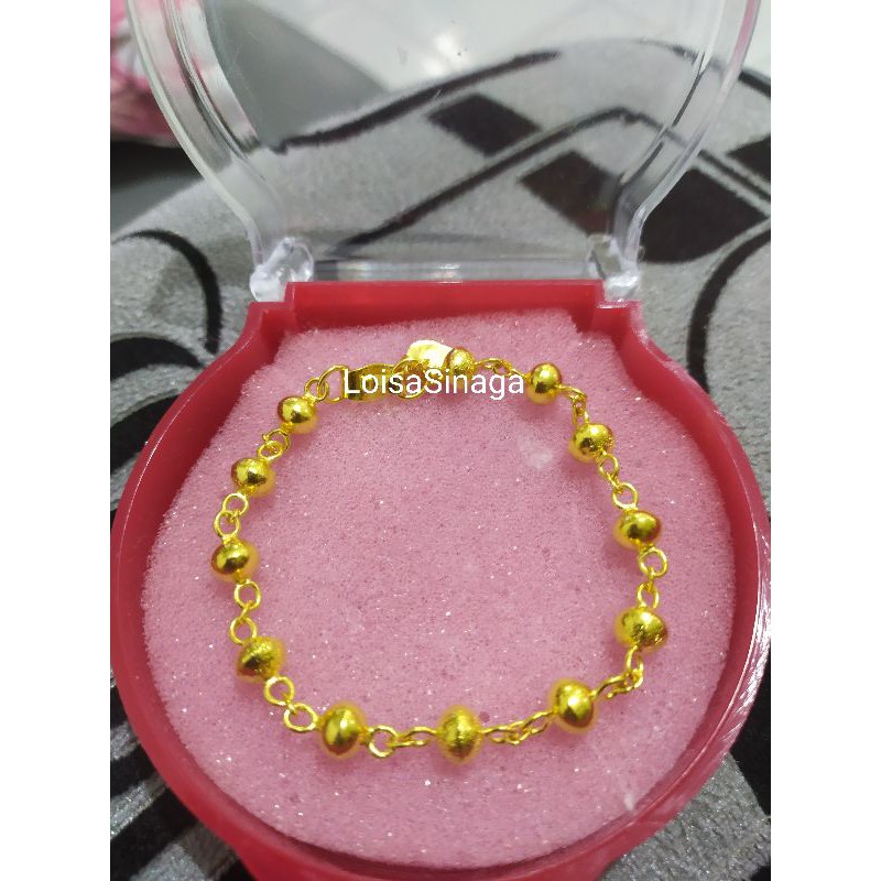 Gelang Bola2 5 gram Emas LM/London 24K kadar 99,99%