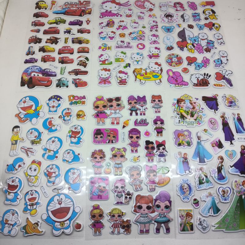 Stiker Mainan Stiker Timbul Besar isi 1Pcs