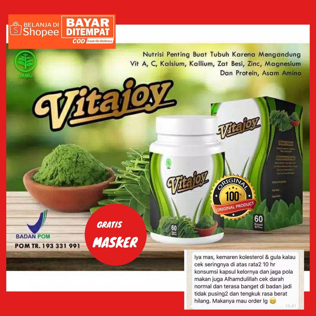 

Kolesterol dan Asam Urat Turun Ekstrak Daun Kelor Vitajoy Herbal Obat Herbal Darah Tinggi