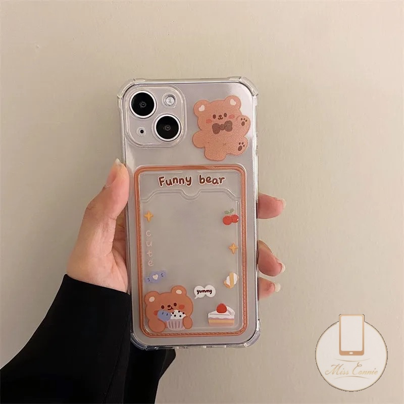 Soft Case Bahan Tpu Desain Kelinci Beruang Untuk iPhone 11 12 13 14 Pro Max XR X XS Max 7 8 6 6s Plus SE 2020