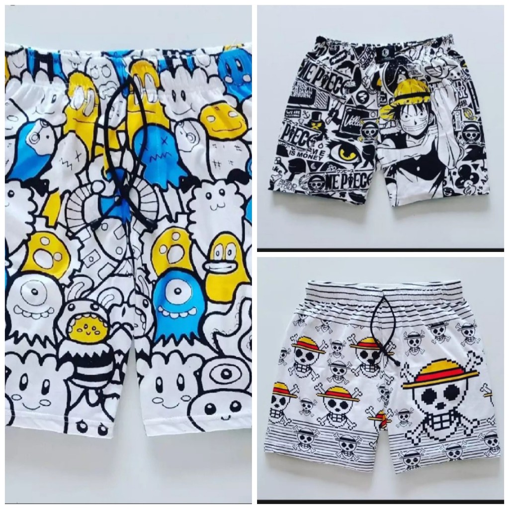 CELANA BOXER KARAKTER/ CELANA SANTAI PRIA DEWASA/ CELANA PENDEK MURAH