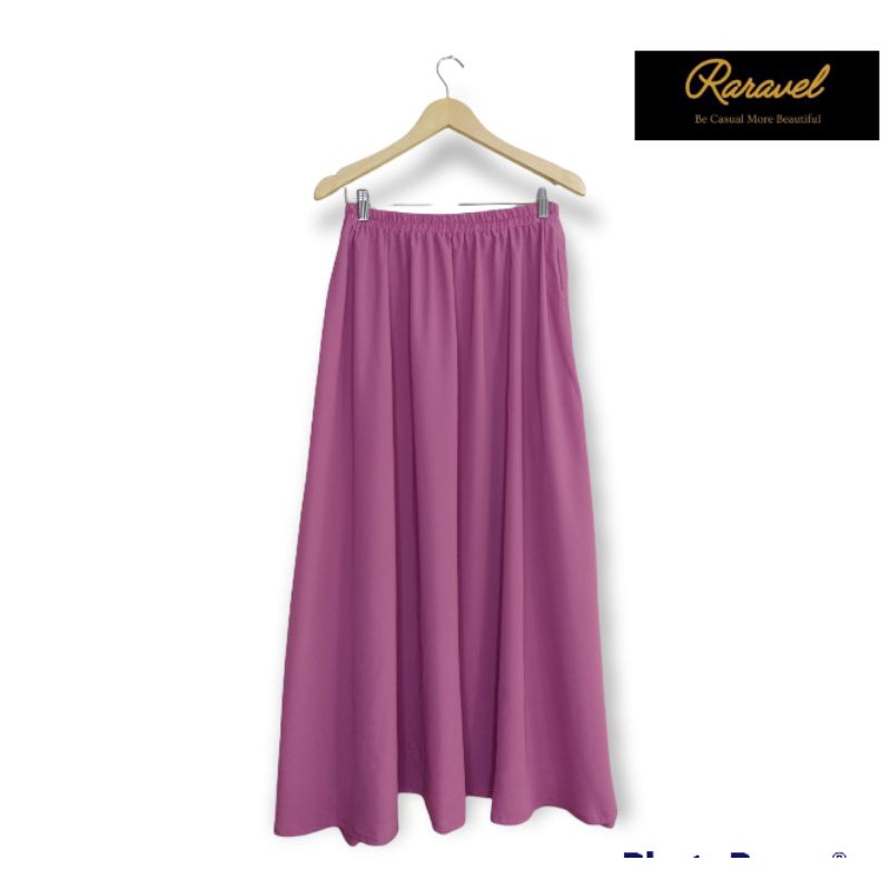 Rok Raravel Maida Black Navy Maroon Dusty Pink Caramel Rok Casual Cantik Terbaru Ori Bahan Wolfis bisa CoD